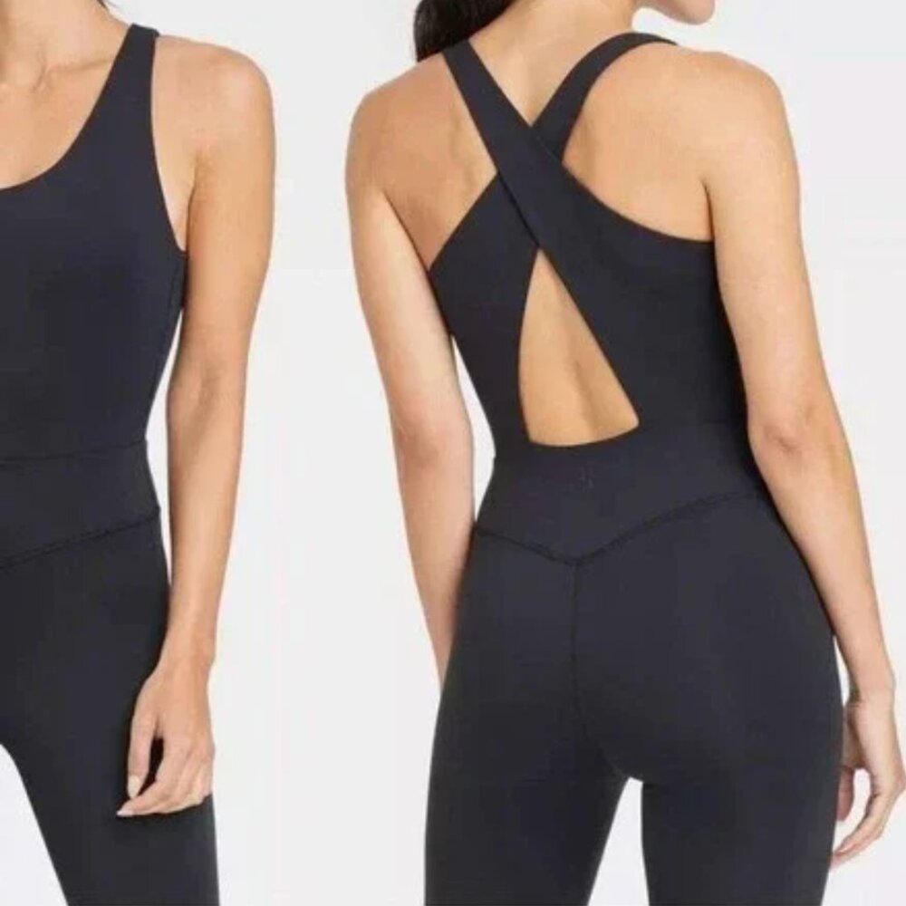 Women's Cross Back Active Bodysuit - JoyLab Black XXL